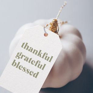Happy Thanksgiving Day   Dankbar, gesegnet Geschenkanhänger