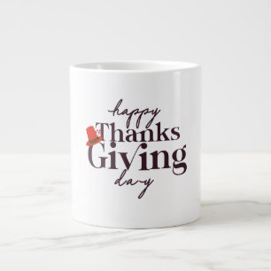 Happy Thanksgiving Day Design Jumbo-Tasse