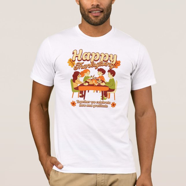 Happy Thanksgiving Day-Famly love T-Shirt (Vorderseite)