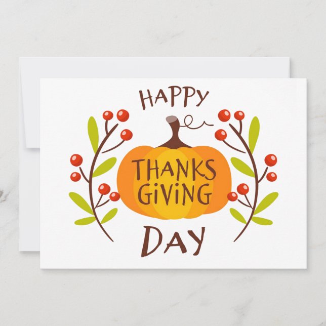 Happy Thanksgiving Day Feiertagskarte (Vorderseite)