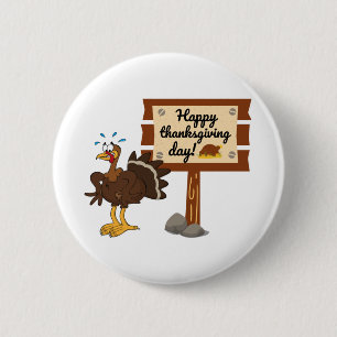 Happy Thanksgiving Day Funny Button