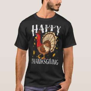 Happy Thanksgiving Day Funny Niedlich Pilgrim Türk T-Shirt