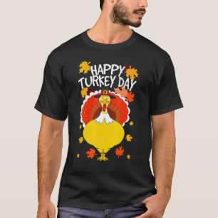 Happy Thanksgiving Day Funny Niedlich Pilgrim Türk T-Shirt
