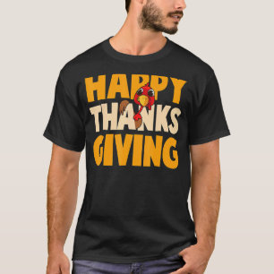 Happy Thanksgiving Day Funny Niedlich Pilgrim Türk T-Shirt