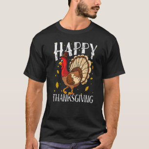 Happy Thanksgiving Day Funny Niedlich Pilgrim Türk T-Shirt