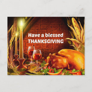Happy Thanksgiving Day Greetings Feiertagspostkarte