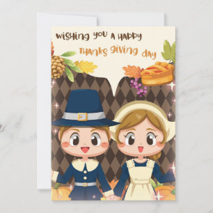 Happy Thanksgiving Day Holiday Card Feiertagskarte