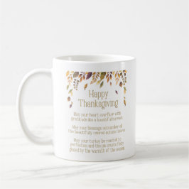 Happy Thanksgiving Day Holiday Gedicht Kaffeetasse