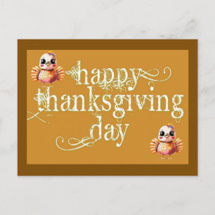 Happy Thanksgiving Day Holiday Postkarte