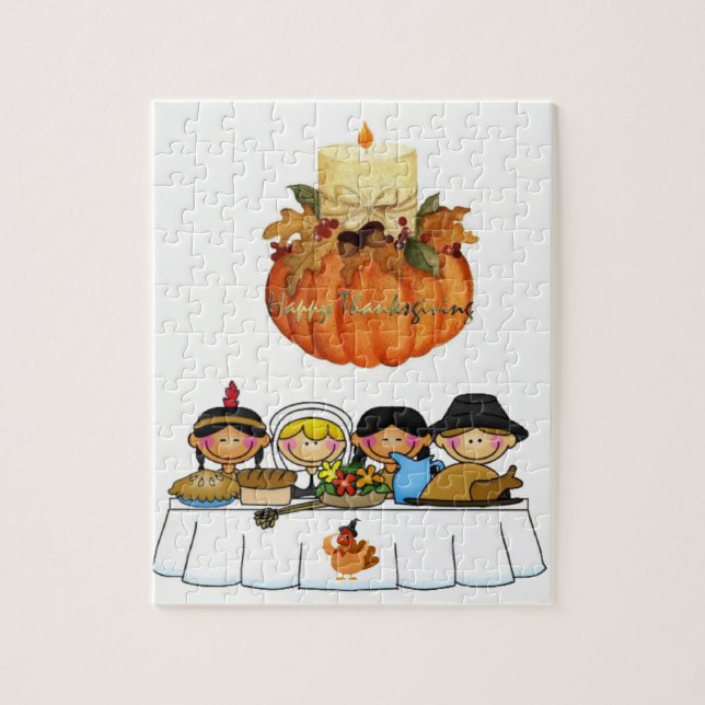 Happy Thanksgiving Day Jigsaw Puzzle (Vertikal)