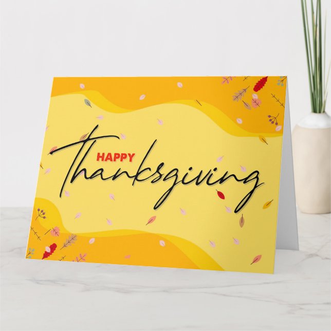 Happy Thanksgiving Day Karte (Vorderseite)