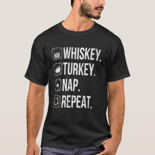 Happy Thanksgiving Day Liebe Drinker Whisky Türkei T-Shirt