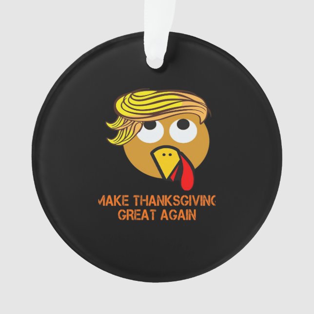 Happy Thanksgiving Day Ornament (Vorderseite)