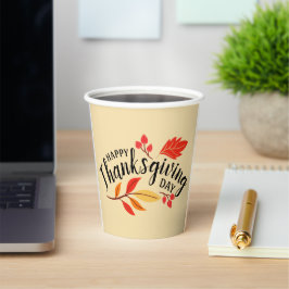 Happy Thanksgiving Day Pappbecher