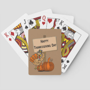 Happy Thanksgiving Day Playing Card Deck Spielkarten