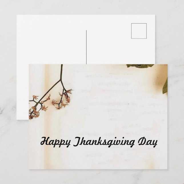 Happy Thanksgiving Day Postkarte (Vorne/Hinten)