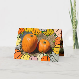 Happy Thanksgiving Day Pumpkins Feiertagskarte
