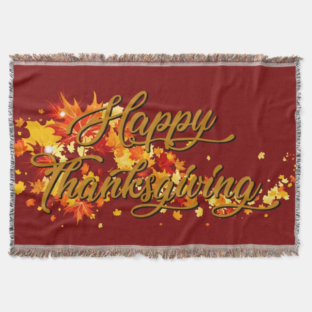 Happy Thanksgiving Decke (Vorderseite)