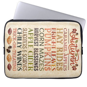 Happy Thanksgiving Descriptive words Herbst Laptopschutzhülle