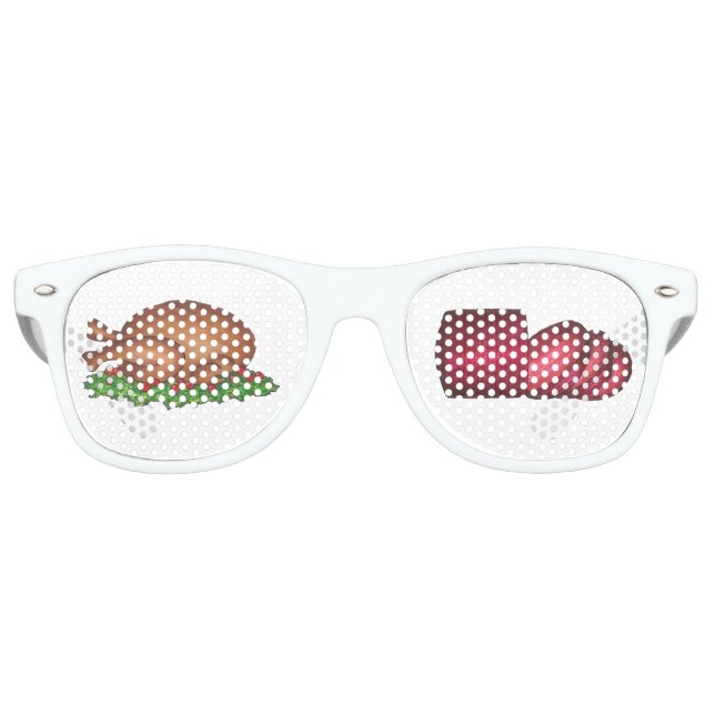 Happy Thanksgiving DInner Turkey Cranberry Sauce Sonnenbrille (Vorderseite)