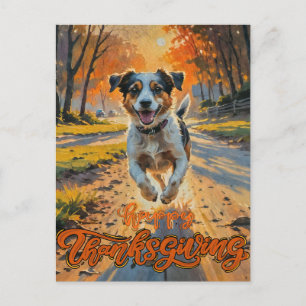 Happy Thanksgiving Dog Postkarte