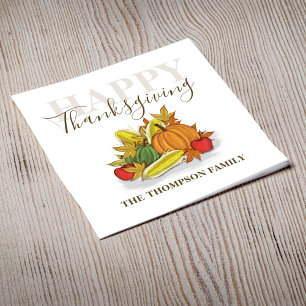 Happy Thanksgiving einfache Herbsternte nach Maß Serviette
