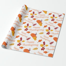 Happy Thanksgiving Ernst Segen Gemütliche Pumpkins Geschenkpapier