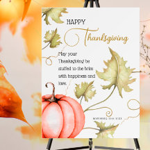 Happy Thanksgiving Erntedank Day Pumpkin