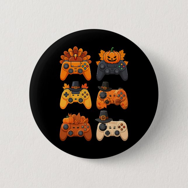 Happy Thanksgiving Fall Gaming Controller Türkei Button (Vorderseite)
