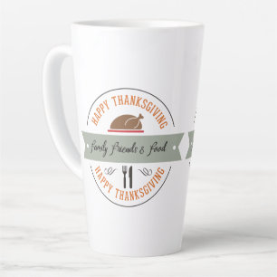 Happy Thanksgiving Familienfreunde und Lebensmit Milchtasse