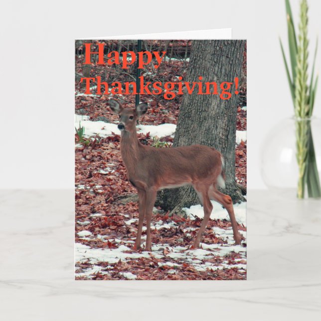 Happy Thanksgiving Feiertagskarte (Vorderseite)