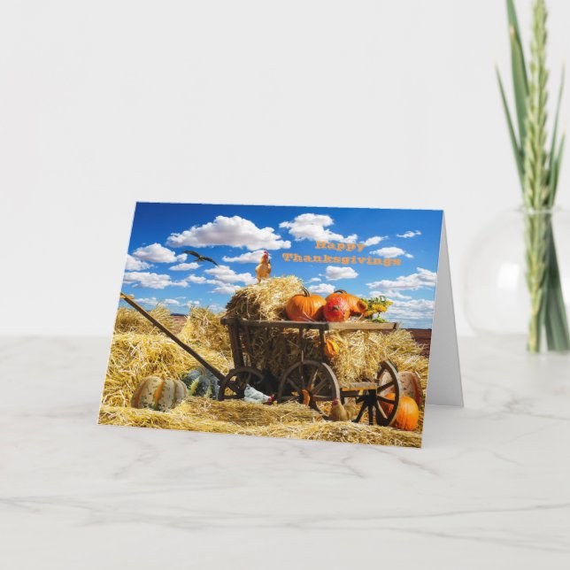 Happy Thanksgiving Feiertagskarte (Vorderseite)