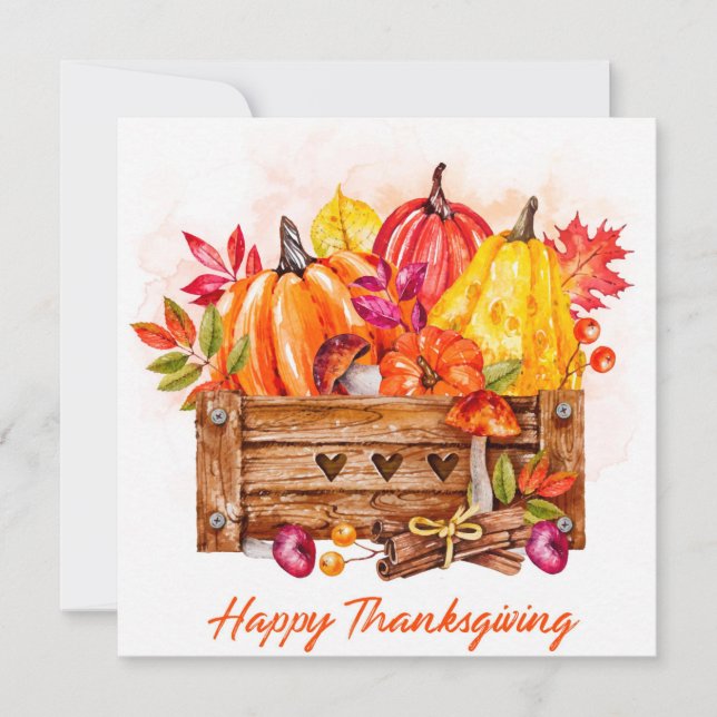 Happy Thanksgiving Feiertagskarte (Vorderseite)