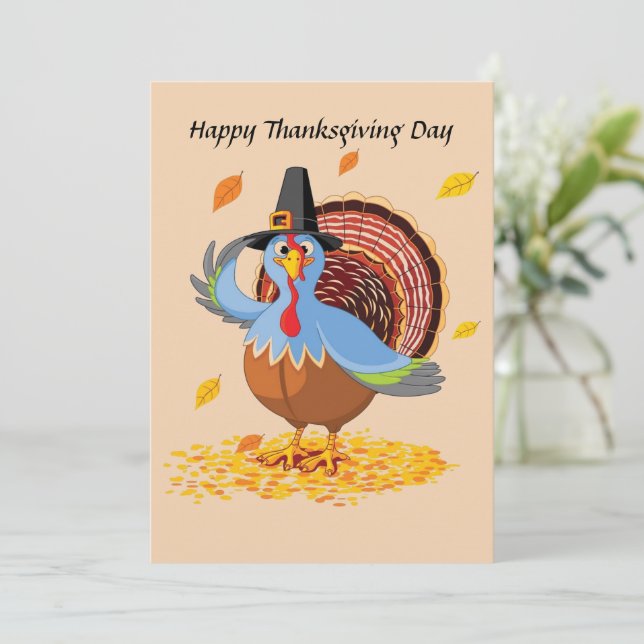 Happy Thanksgiving-Flachkarte Feiertagskarte (Stehend Vorderseite)