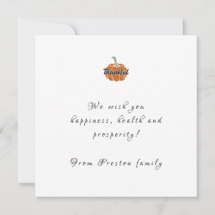 Happy Thanksgiving Flat Card