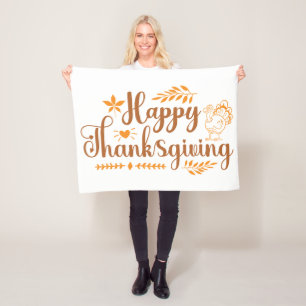 Happy Thanksgiving Fleecedecke