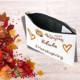 Happy Thanksgiving, Friendsgiving Monogram | Zubehörtasche