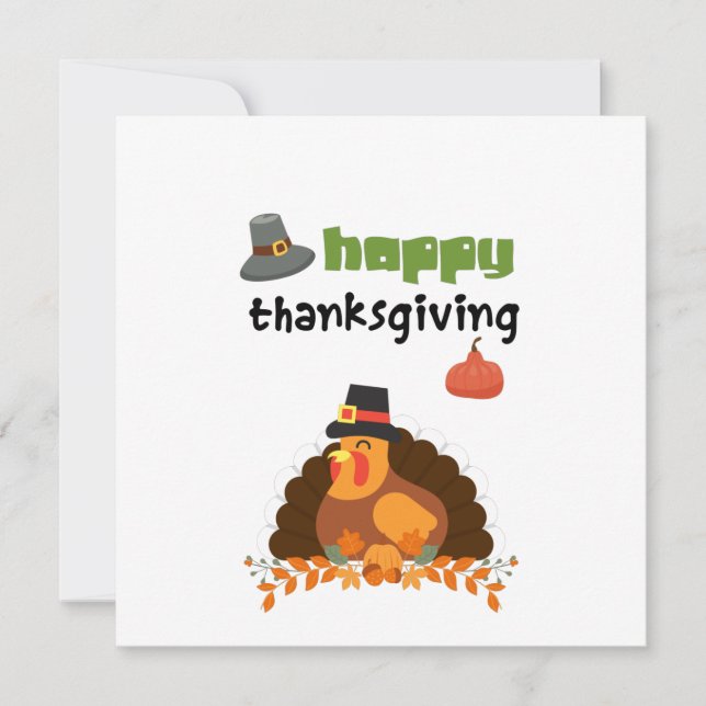 Happy Thanksgiving - Fun Turkey Card (Vorderseite)