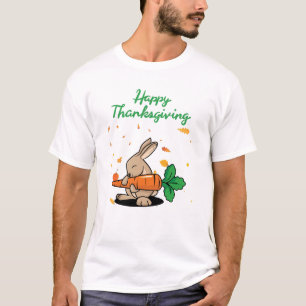 Happy Thanksgiving Funny Rabbit T-Shirt