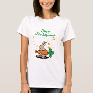 Happy Thanksgiving Funny Rabbit T-Shirt