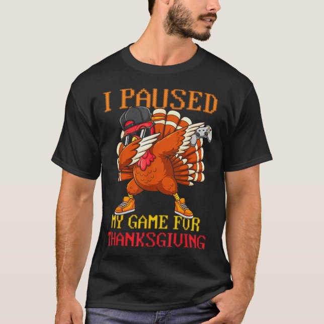 Happy Thanksgiving Gaming Fall Turkey Gamer Boys K T-Shirt (Vorderseite)