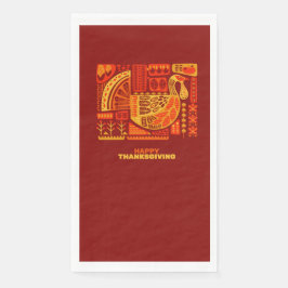 Happy Thanksgiving Geometric Abstrakt Serviette