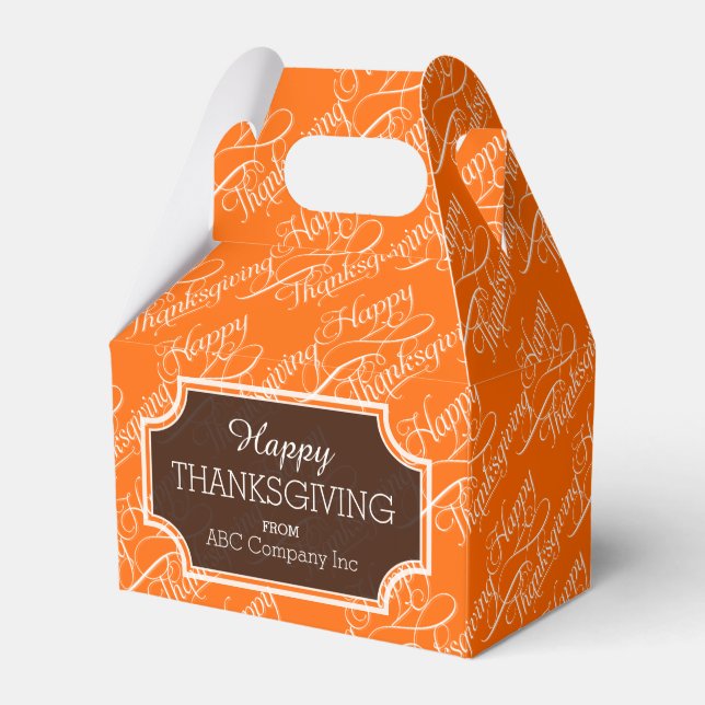 Happy Thanksgiving-Geschenkboxen Geschenkschachtel (Vorderseite)
