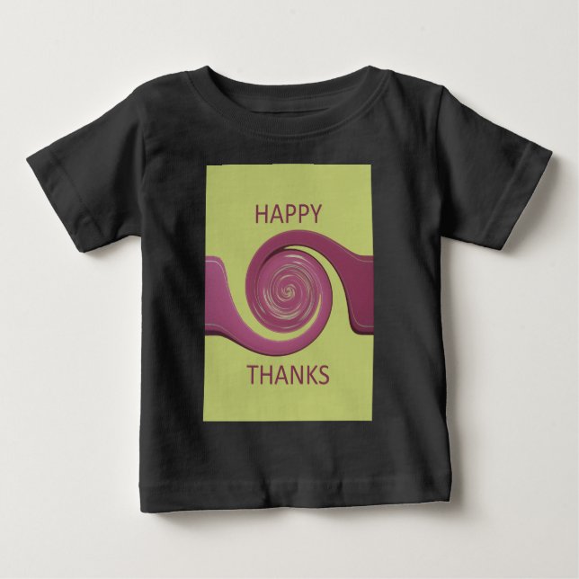 Happy Thanksgiving Golden Yellow whirl design.pnng Baby T-shirt (Vorderseite)