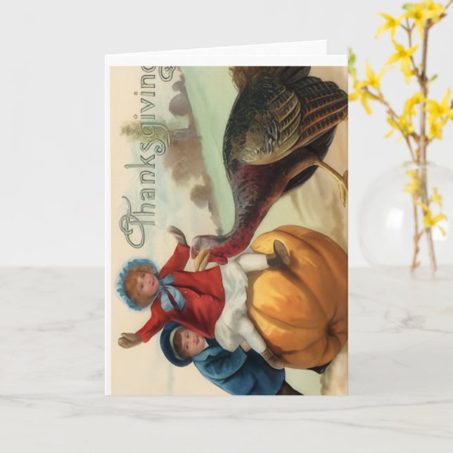 Happy Thanksgiving Greeting Card Karte (Gelbe Blume)