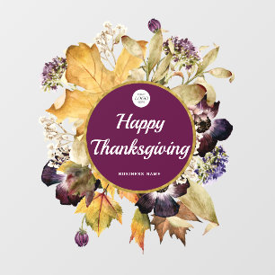 Happy Thanksgiving große Schaufenster Verkleidung Fensteraufkleber