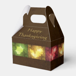 Happy Thanksgiving Grunge Blätter Geschenkschachtel