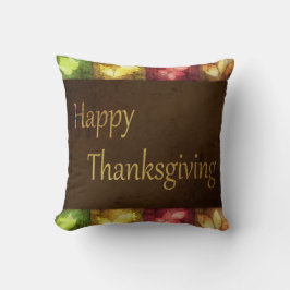 Happy Thanksgiving Grunge Blätter Kissen
