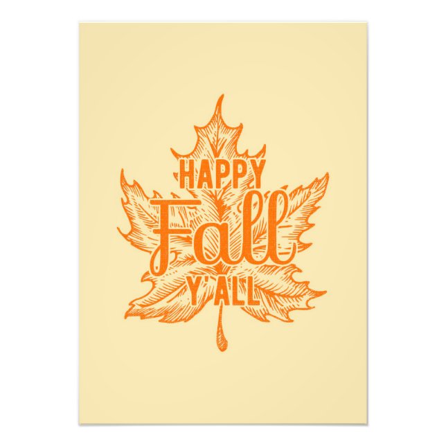 Happy Thanksgiving Happy Fall Yall Fotodruck (Vorne)