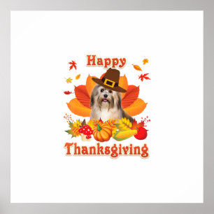 Happy Thanksgiving Havanese Dog Im dankbar Poster